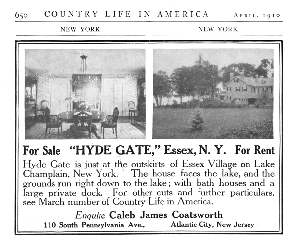 For Sale: Hyde Gate, aka Rosslyn, in Essex, New York